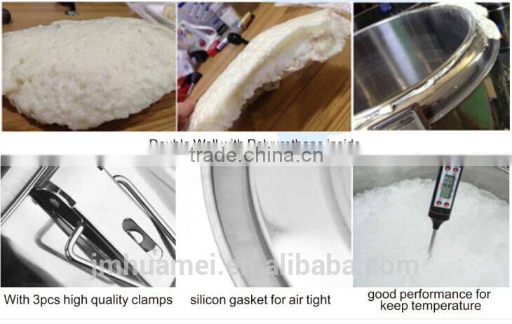 Stainless steel double wall insulated barrel with tap