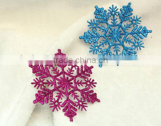 15051801 Hot Sale plastic christmas plastic glitter snowflake