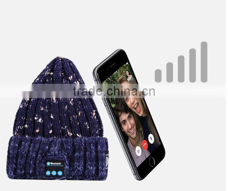 Fashion ladies Valentine gifts Bluetooth knitted hat winter smart bluetooth hat for listen to music Bluetooth headset