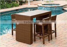 SIGMA Outdoor Furniture 5-Piece Dining Bar Set Used Barber Chairs