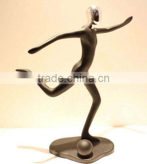 Polyresin oem 3d sex football player resin figurine