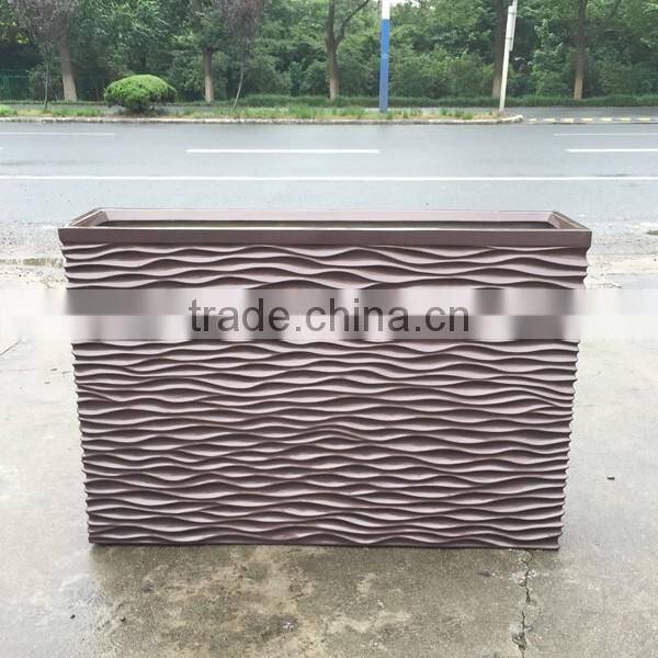 FO-366 Modern style rectangle fiberglass flower pot