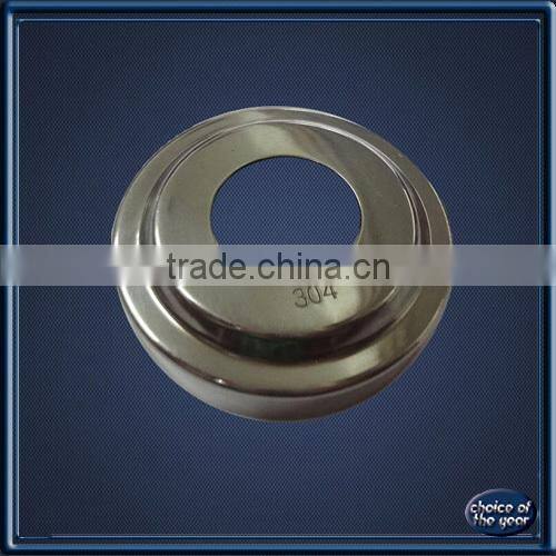 AISI304 Brushed Satin Stainless Steel Flat Round Base Cover