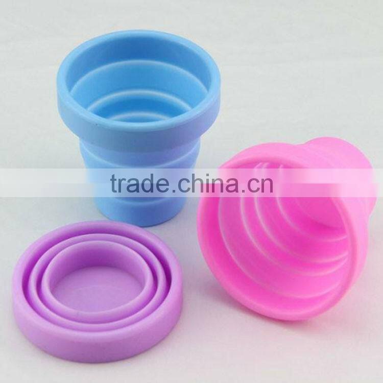 heat resistant portable foldable silicone drinking cup travel cup