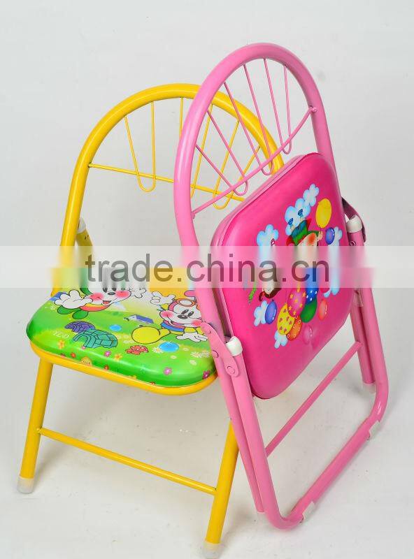 metal tube and plastic plate baby foldable chair