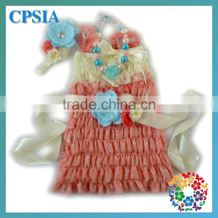 Christmas Prom Dresses Infant Boutique For Girl 3 Years With Necklace&Headband Beautiful Baby Dresses