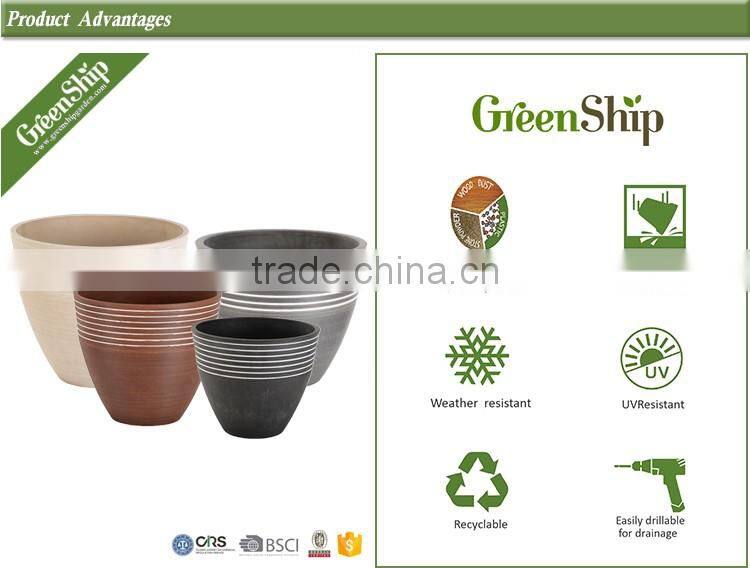 best seller lightweight/ eco-friendly colorful flower pots from Greenship