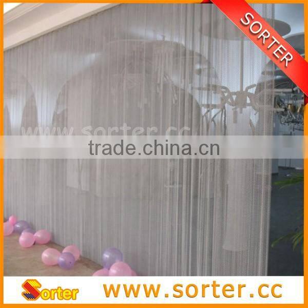 fashionable Visual Merchandising wire mesh curtain metal drapery