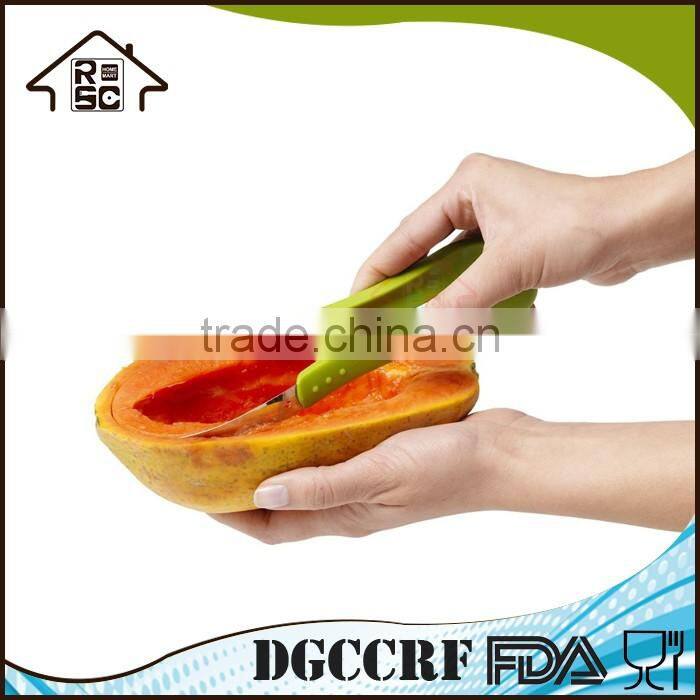 NBRSC Multi-use Stainless Steel Scoop Troop Melon Baller and Fruit Scoop Set