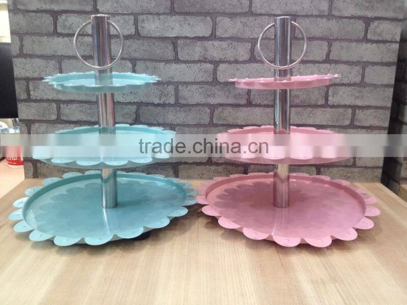 Metal Footed Wedding Cake Stand Plate Party Dessert Display