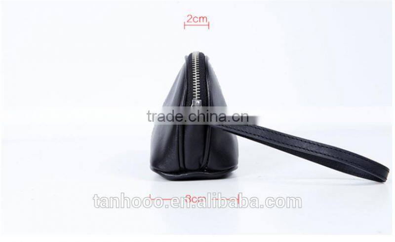 High-end fashion design genuine leather makeup bag