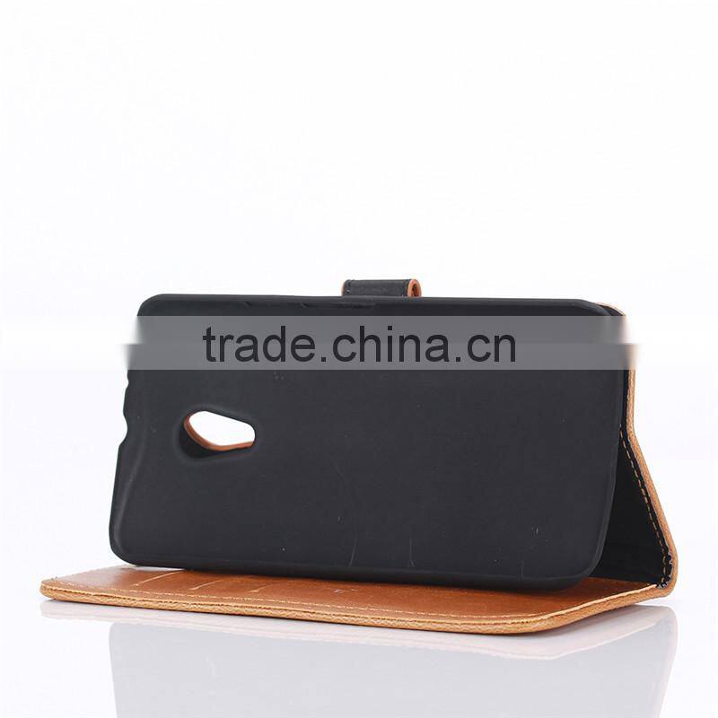 High quality crazy-horse PU card bumper/pocket cell phone case for Motorola