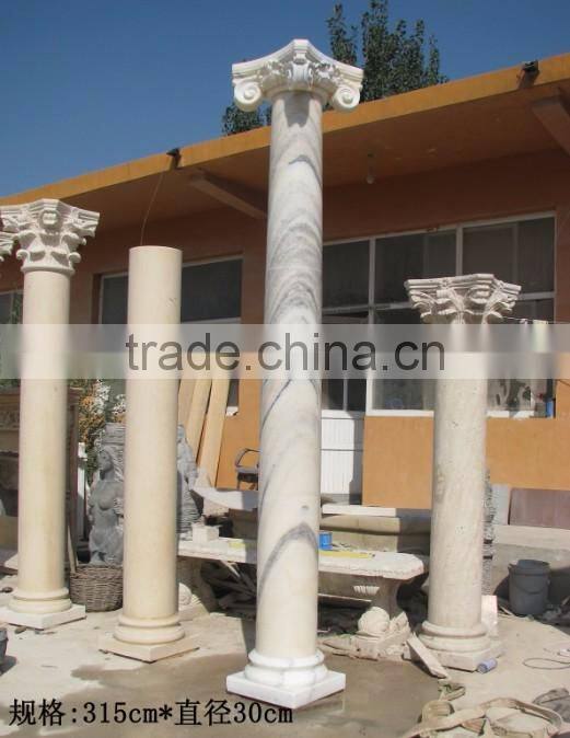 Decorative stone columns doric order marble pillar