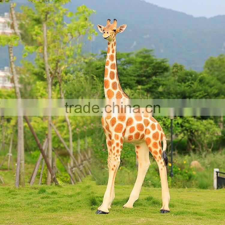 alibaba promotion wholesale fiberglass giraffe animal resin sculptures