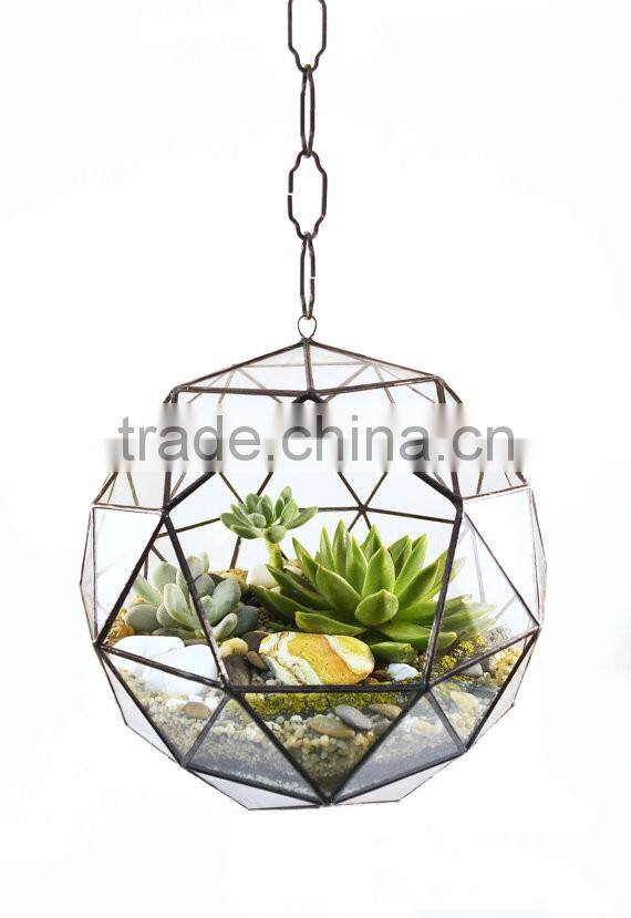Geometric Stained Glass vase Terrarium Ball