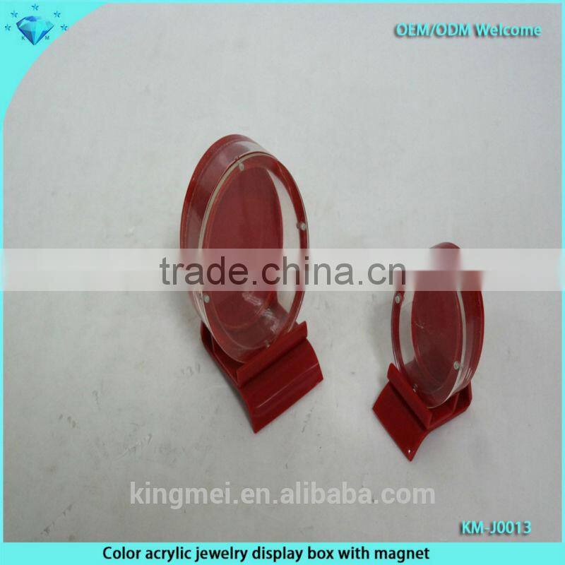 Color acrylic jewelry display box with lid