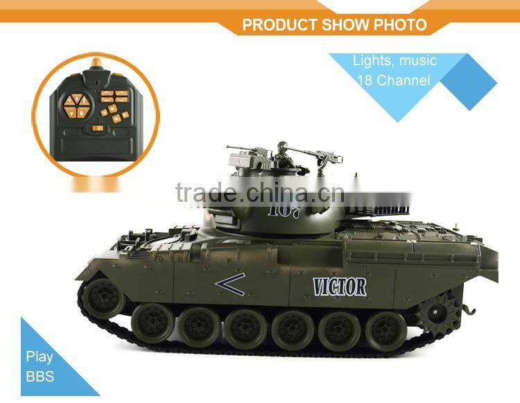 2015 Hot Sale High Quality 2.4G 18 CH rc battle tanks model toys, RTH184216