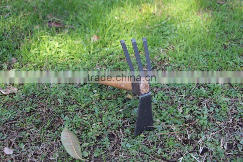 multifunction agriculture hoe with 3 prong /garden tools
