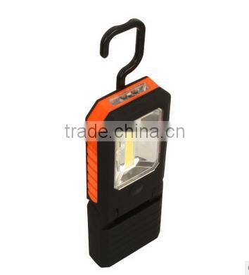 new 3led foldable cob plastic work light with magnet led working light with hook