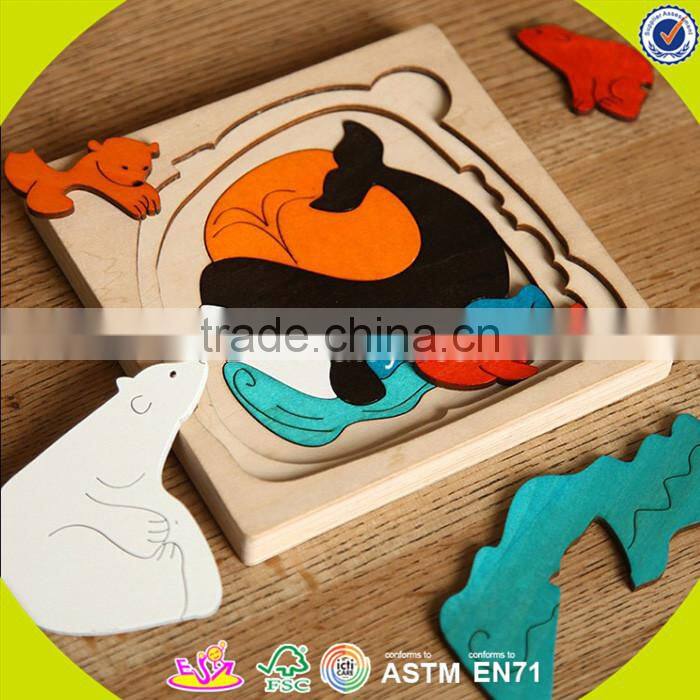 wholesale inexpensive wooden block puzzle toy funny wooden block puzzle toy for children W14A094