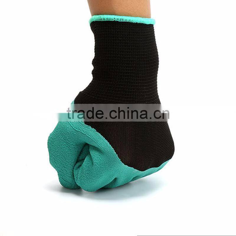 Garden Gloves for Digging & Planting with 4 ABS Plastic Claws Gardening Gloves