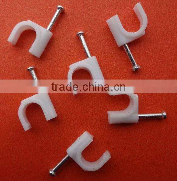 White Color Cable Nails, Cable Clips with factory price
