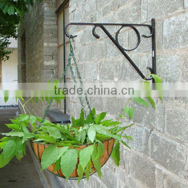 hanging coconut fiber flower basket with wall hook