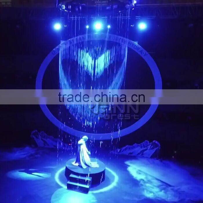Company welcome culture show graphical drawing water curtain