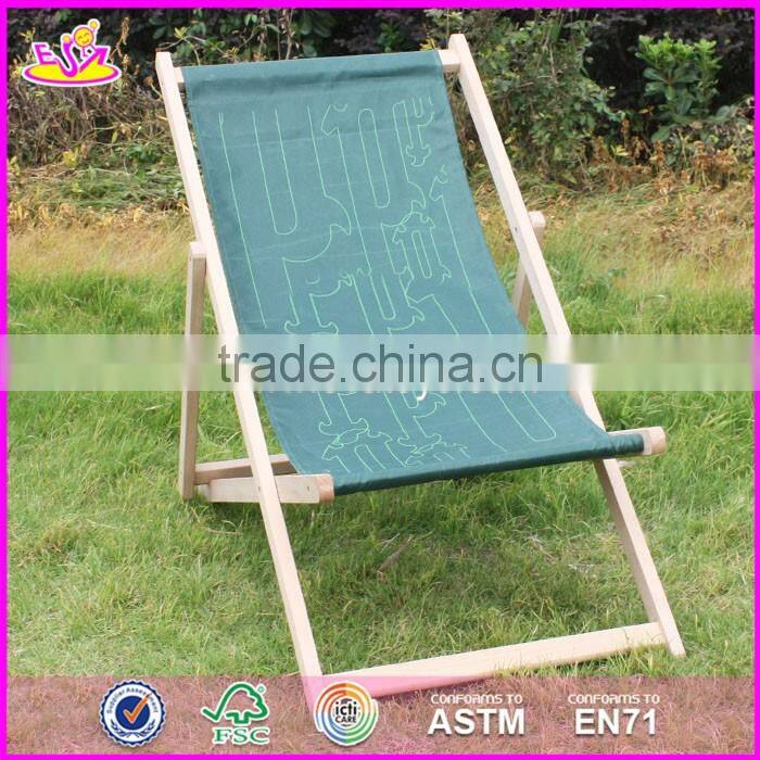 2017 New design folding wooden beach chairs for sale W08G218
