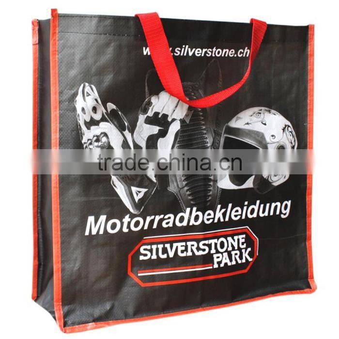 reusable laminated pp woven shopping bag in wholsale