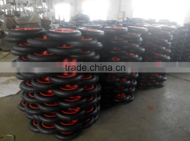 cheap and small pneumatic rubber wheel 300-4,small pneumatic tires and wheels for wheelbarrow