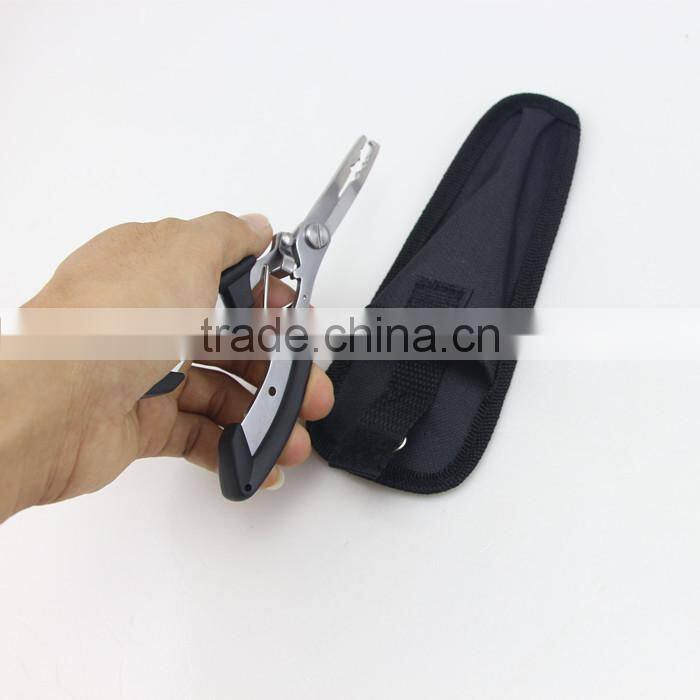 Multi-Function Fishing Pliers For Line Cutting Hook Remove And Lead Regulator With Black Bag