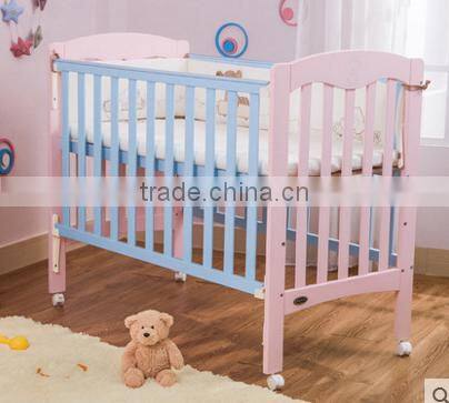 2016 solid wood baby crib baby cot custom made