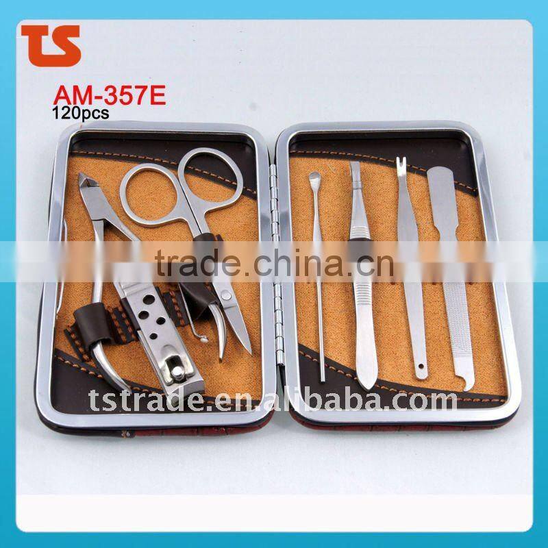 7PC Cheap stainless nail manicure set tools AM-389A