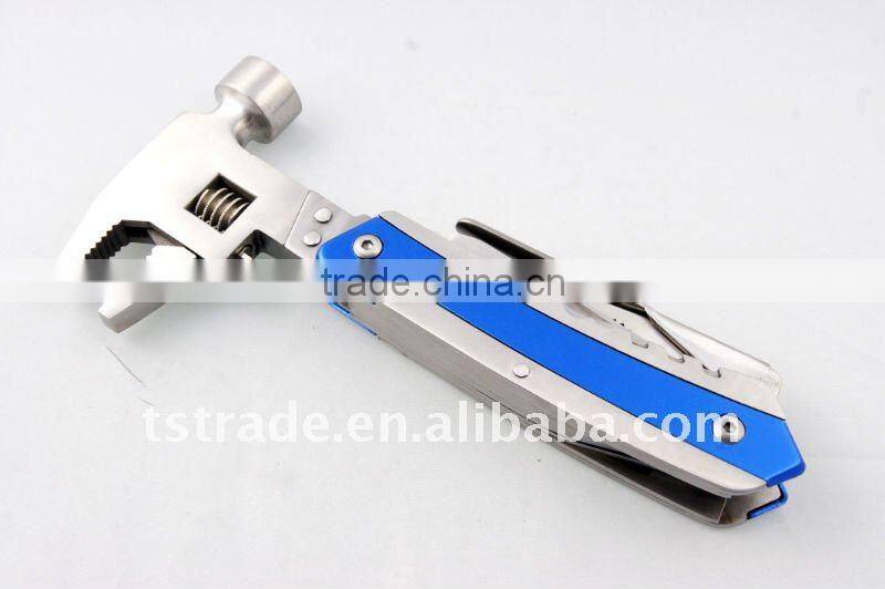 2014 Blue multi tool stainless steel hammer promotion gift hammer multi hammer with flashlight