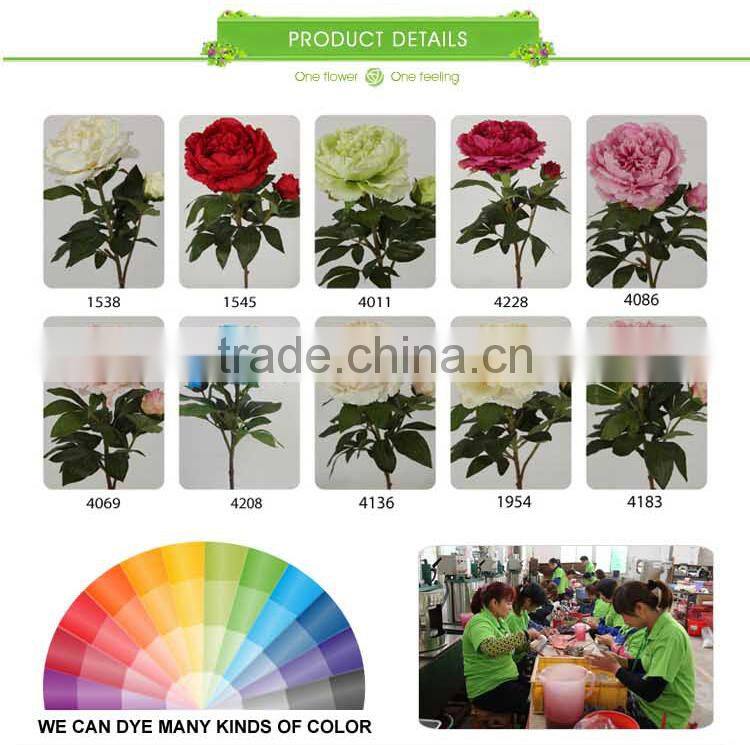 92cm long single stem peony wedding home decor artificial silk flower