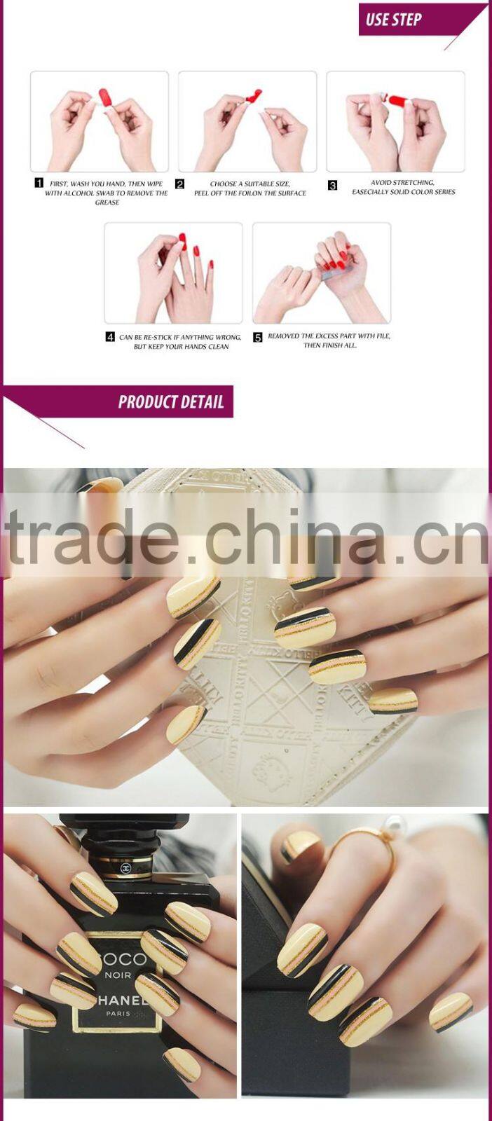 100% Real nail polish strip US and EU Compliant Nail Art Stickers