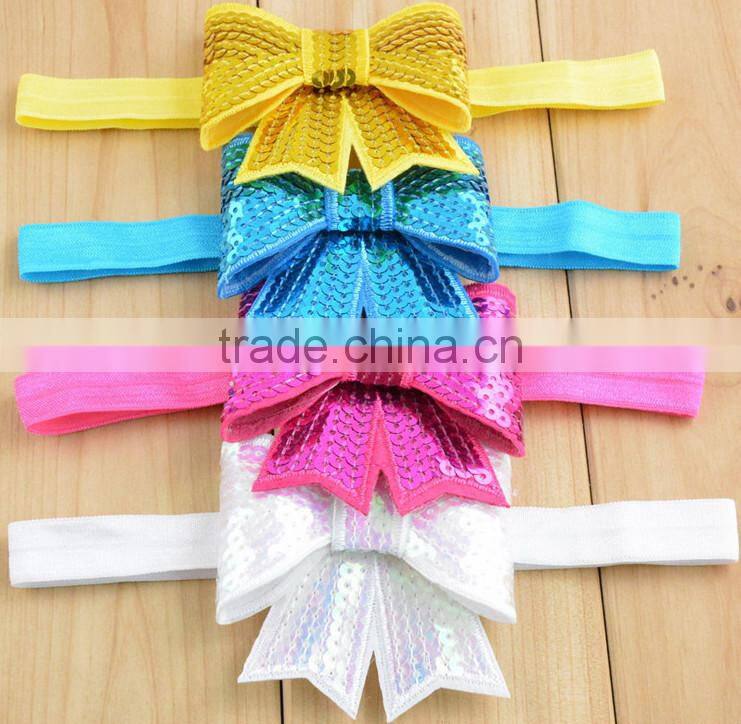 2017 fashion baby hair accessories toddler hair bow baby headband cheap wholesale