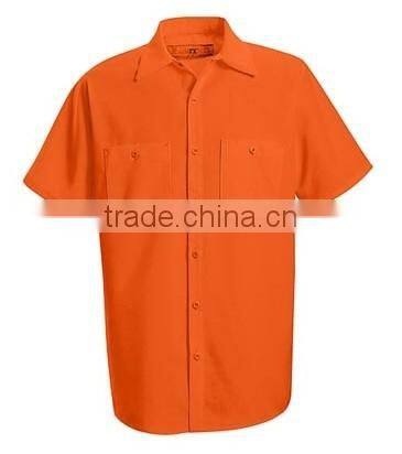work wear CUSTOM MADE OVERALLS CLOTHING Chinese Collar Shirt Short Sleeve Shirt UNIFORMS