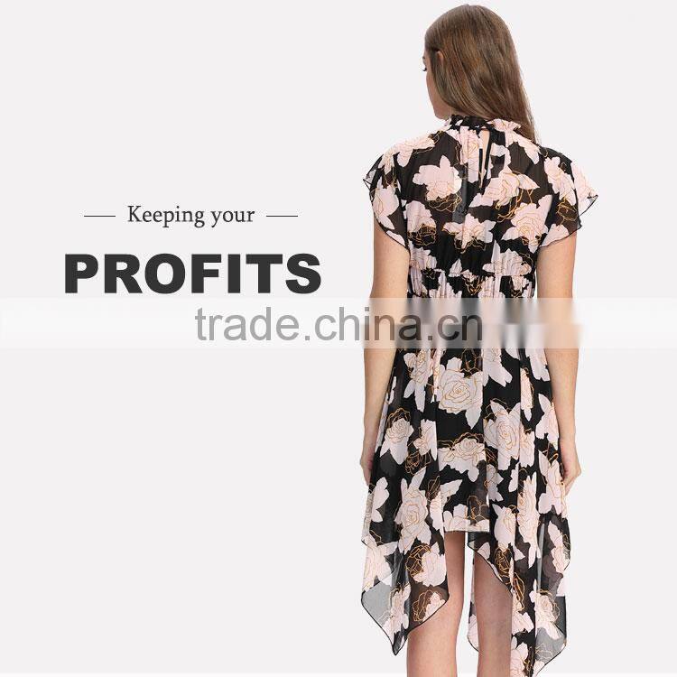 Latest womens wholesale summer boho Chiffon dress