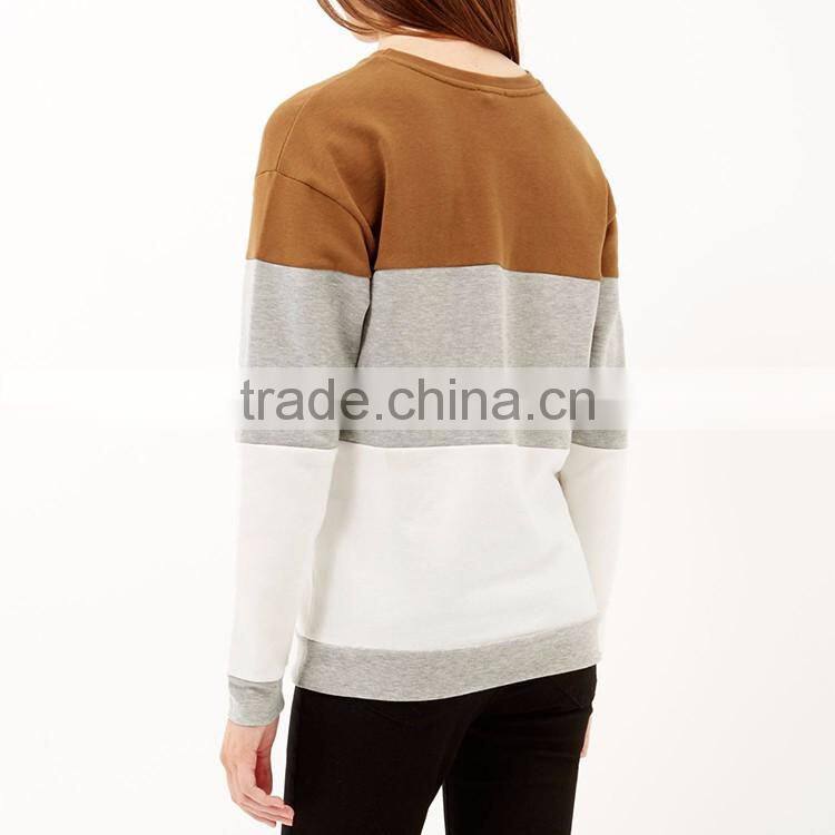 2017 pullover basic fashion wholesale factory crewneck no hood sweatshirt hoodie women with custom embroidered patches