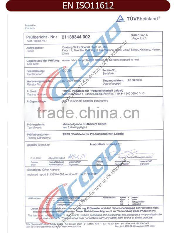 EN 11611 Industrial Reflective Flame retardant uniform
