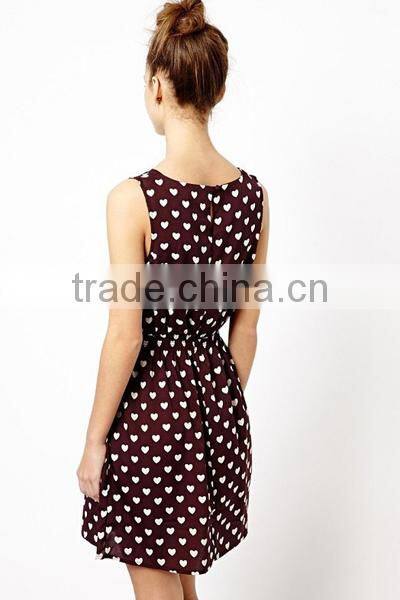 HD-D140 hot design elegant fashion dotted women dress/casual ladies dress