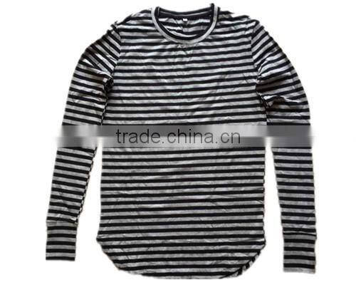 wholesale base long t-shirt thin long sleeve stripe t-shirt