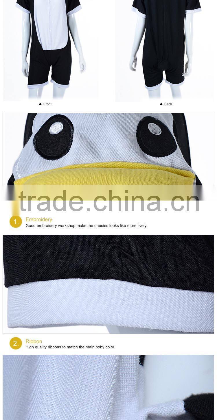 Wholesale penguin pattern lady's cotton home wear cartoon animal Girls Summer Onesie