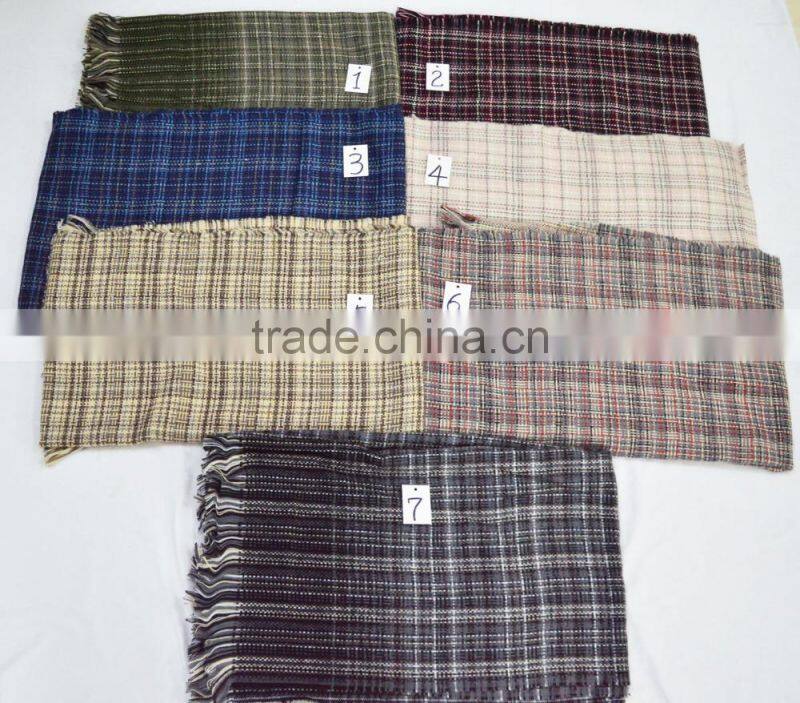 2017 winter the large high quality lady soft 100%viscose plaid shawl