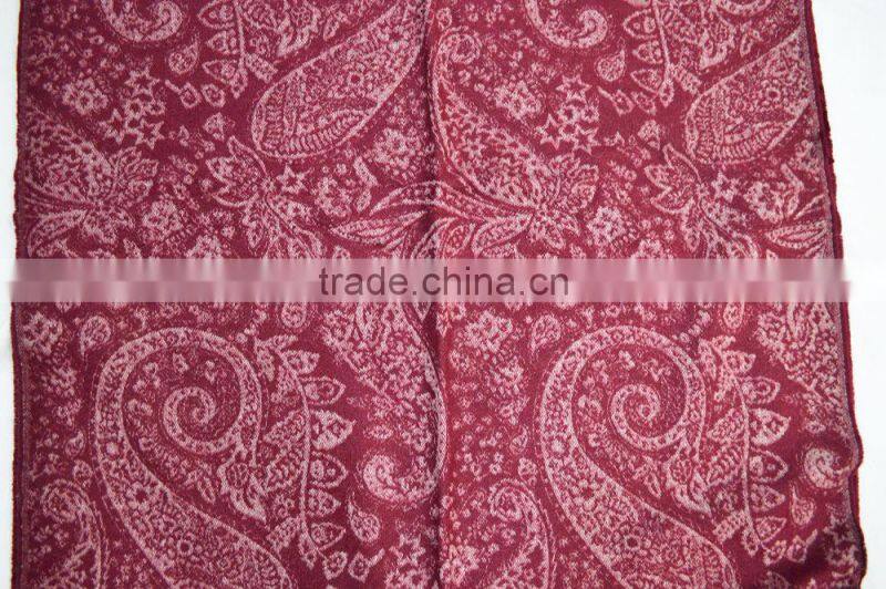 2017 the latest lady jacquard soft 100%acrylic paisley floral scarf shawl