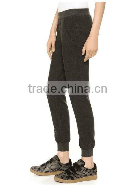 wholesale hemp gray and custom color 100% cotton spring pants for women long pant woman sport trousers