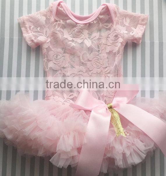 Baby Girl 1st birthday lace tutu bodysuit tutu outfit-newborn girls tutu dress