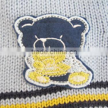 Woolen Baby Boy Cardigan Sweater Kids Computer Knitted Pattern Unisex Sweater For Wholesale